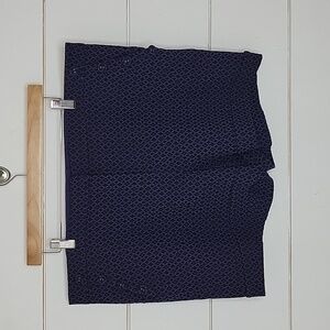 MAURICES size 22 navy/purple & black diamond shorts